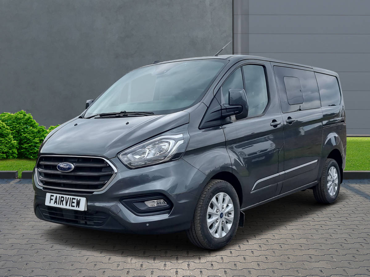 Ford TRANSIT CUSTOM 320LMTD EBLUE A 6 seat crew cab for hire from Fairview Vehicle Hire
